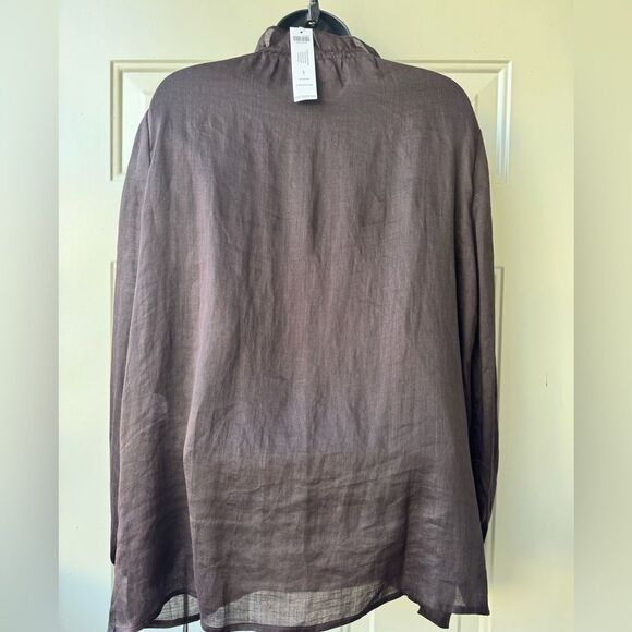 Chicos Ruched Sleeve Top Size 1 / M - Picture 7 of 13